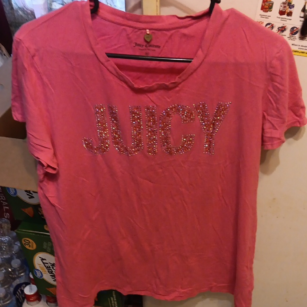 Juicy Couture Pink Tee with Sparkling Logo